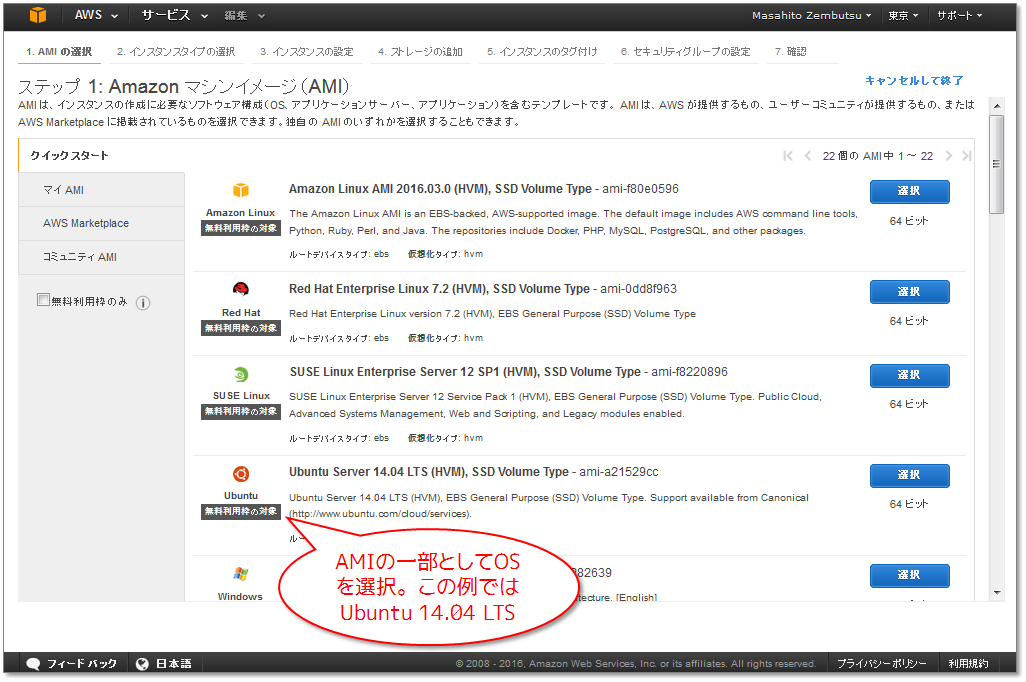 Ubuntu を起動