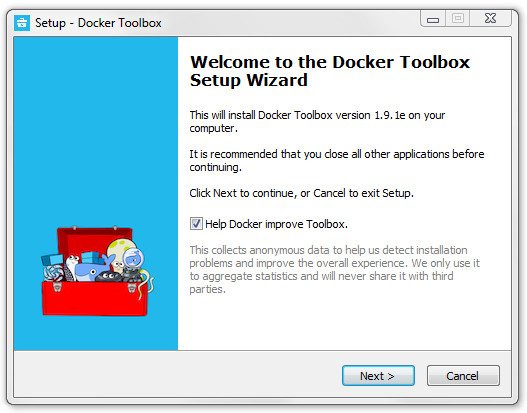 Docker Toolbox のインストール